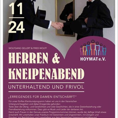 Plakat Herren- und Kneipenabend 2024